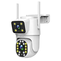 Camera de Segurança 4LIFE Outdoor 360° Dualvue Smart Wifi Camera FL22Z / Dual Lens / 2X 4MP / 2.5K / Microfone / Alarma / Detecção Humana / Visao Noturna / Compativel com Alexa e Google Home / App Tuya + App Smart Life - Branco