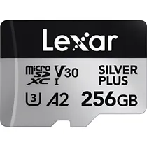 Memória Micro SD Lexar Profissional Silver Plus 100/70 MB/s Uhs-I C10 256 GB (LMSSIPL256G-Bnang)