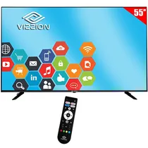 Smart TV LED Vizzion 55" LE55GFU 4K Ultra HD Google TV Wi-Fi com Conversor Digital
