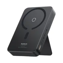 Cargador Portátil Inalámbrico Baseus Magpro Magnetic Bracket PPCXZ05 P10064101123-00 5.000 Mah 20 W Cosmic Black