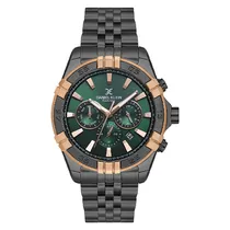 Relogio Analógico Masculino Daniel Klein DK.1.14007-5 Exclusive Gent / Pulseira de Aço Inoxidável - Preto/Rose Gold/Verde