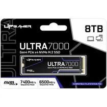 SSD Up Gamer Ultra 7000, GEN4, 8TB, M.2 Nvme, Leitura Até 7200MB/ s, Gravação Até 6500MB/ s, PC/ PS5/ NB, UPULTR7K-8TSD