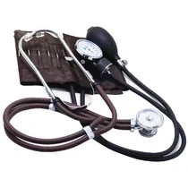 Medidor de Pressao Analogico More Fitness MF-233 com Estetoscópio - Marrom