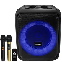 Caixa de Som Prosper P-1818 8" 5.000 Watts P.M.P.O com Bluetooth/USB/FM - Preta