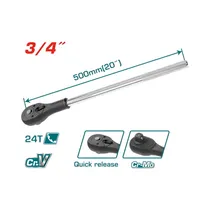 Llave Trinquete Ajustable Total THT106346 3/4´ 50CM