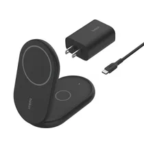 Carregador Wireless Belkin WIZ028VFBK Boostcharge Magsafe QI2 / 2 Em 1 / 15W - Preto