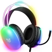 Fone de Ouvido Onikuma Gaming X25 3.5/Mic - RGB Preto