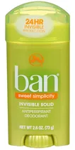 Desodorante Ban Sweet Simplicity 24H Invisible Protection 73G