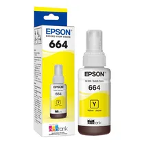 Tinta para Impressoras Epson 664 T664420 com 70ML - Amarelo