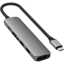 Satechi Hub ST-P6SM Slim Multiport Adapter 6 En 1 USB-C/HDMI 4K Space Gray