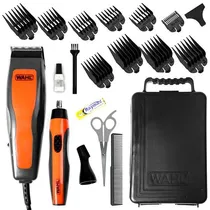 Máquina de Cortar Cabelo Wahl Combocut 9314-2658 230V + Depilador Nasal - Preta/Laranja