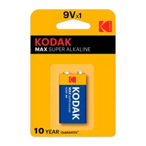 Pilha Kodak Max Super Alkaline - 9V - 1 Unidade