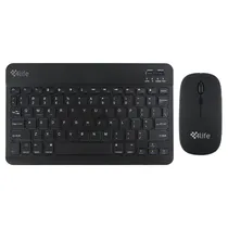 Mini Teclado Magnético + Mouse 4LIFE Wireless Keyboard FL030BK com Bluetooth - Preto