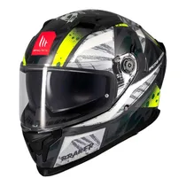 Capacete MT Helmets Braker SV Fury C6 - Fechado - Tamanho L - com Óculos Interno - Gloss