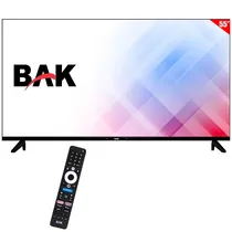 Smart TV LED 55" BAK BK-55G 4K Ultra HD Google TV Wi-Fi com Conversor Digital