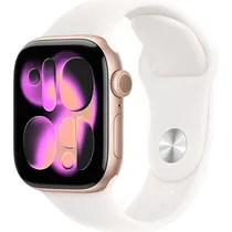 Apple Watch S11 Caixa de Alumínio Em Rose Gold e Pulseira Esportiva Em Cor Light Blush 46 MM MEV74LW/A