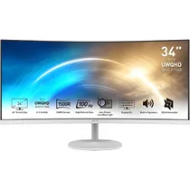 Monitor Gamer Curvo MSI Pro MP341CQW LCD 34" Uwqhd 100 HZ / 1 MS - Branco