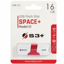 Pendrive S3+ Space+ S3PD3108016BK-R de 16GB - White/Red
