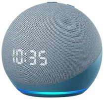 Speaker Amazon Echo Dot Blue com Relógio (4TA Geração)