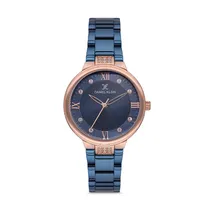 Relógio Analógico Feminino Daniel Klein Premium DK.1.12548-5 - Rosa Ouro/Azul