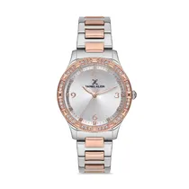 Relógio Analógico Feminino Daniel Klein Premium DK.1.12526-4 - Prata/Rosa Ouro