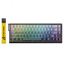 Teclado Game Magnetico com Fio 60% Attack Shark X68 He, USB-C, RGB, Inglês, Moonlit Night