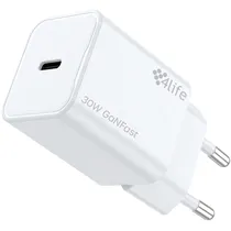 Carregador 4LIFE FL8230CGW 30 W Ganfast USB-C - Branco 