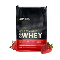 Optimum Nutrition Gold Standard Whey Strawberry 146 Servicios Plastico Negro