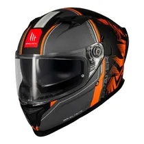 Capacete MT Helmets Braker SV Charm B4 - Fechado - Tamanho M - com Óculos Interno - Matt