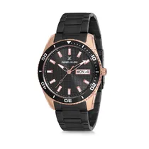 Relógio Analógico Masculino Daniel Klein Premium DK12237-4 - Preto e Rosa Ouro