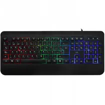 Teclado Mtek KB-7701LR Espanhol USB com Backlight Rainbow - Preto