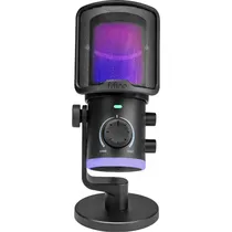 Microfone Gamer Fifine AM6 RGB USB-C - Preto