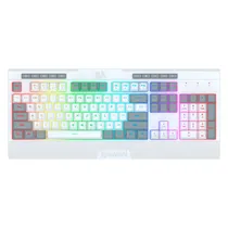 Teclado Redragon Shiva Lite K525WG RGB USB Ingles - Branco Cinza