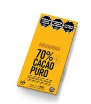 Barra Chocolate Havanna 70% Cacao 80G