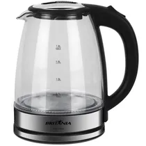 Chaleira Elétrica Britania BCH11 Glass de Vidro 1.8L/1500W/220V - Transparente/Preto