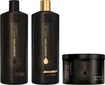 Kit Shampoo + Condicionador + Máscara Sebastian Dark Oil Lightweight