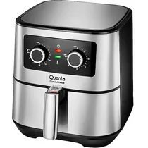 Fritadeira Air Fryer Elétrica Quanta QTAF500 - Preto/Prata 5.5L