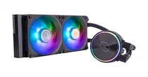 Water Cooler Cpu Cooler Master Masterliquid PL240 Flux MLY-D24M-A23PZ-R1, Argb, Preto, 240MM, Intel 115X/ 1200/ 1700/ 2011(V3)/ 2066, AMD AM2/ AM3+/ AM4/ AM5/ FM2+/ FM1