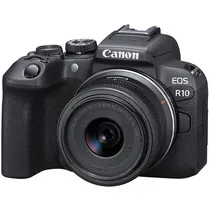 Câmera Canon Eos R10 24.2MP Wi-Fi/Bluetooth com Lente RF-s 18-45 MM F4.5-6.3 Is STM - Preta