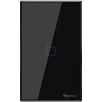 Interruptor de Parede Inteligente Smart Sonoff T3US1C Wi-Fi/1 Botão/Bivolt - Preto