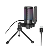 Micrófono Fifine A6V RGB Negro