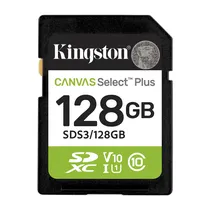 Cartao de Memoria SD Kingston Canvas Select Plus C10 128GB - SDS3/128GB