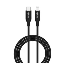Cabo 4LIFE USB C - Lightning (FL30CLSB1) 1 Metro 30W - Silicone Preto