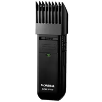 Aparador de Cabelo Mondial Super Style MA-01 3 Watts Recarregável - Preta