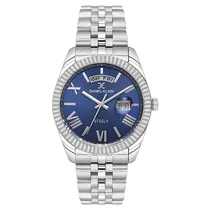 Relogio Analógico Masculino Daniel Klein DK.1.14026-2 Steely / Pulseira de Aço Inoxidável - Prata/Azul