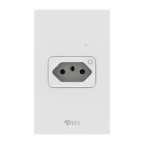 Tomada de Parede 4LIFE Wi-Fi Smart Wall Socket FLS1BRW / 4000W / Bluetooth / Compativel com Alexa e Google Home / 100-240V ~50/ 60HZ / App Smart Life - Branco