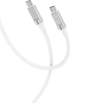 Cabo USB-C/USB-C Xo Q252B Silicone 60W 1M - Branco