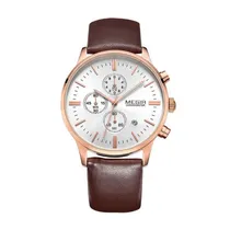 Relógio Analógico Feminino Megir Chronograph ML2011LREBN-7N0 - Marrom/Rosa Ouro