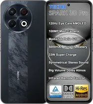 Smartphone Tecno Spark 30 Pro Lte Dual Sim 6.78" 8GB Expansível/256GB Obsidian Edge