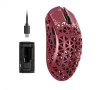 Mouse Gamer Sem Fio Attack Shark R5 Ultra Carbon Fiber 8K PAW3950MAX, Trimodo USB-C BT 2.4GHZ, Red